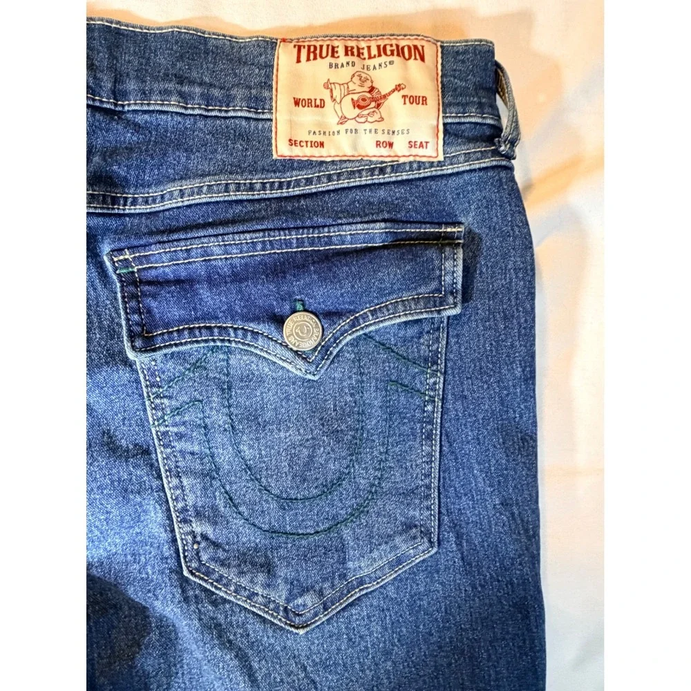 True Religion Rocco Relaxed Skinny Jeans Medium Blizzard Wash 700117 Mens 36x32